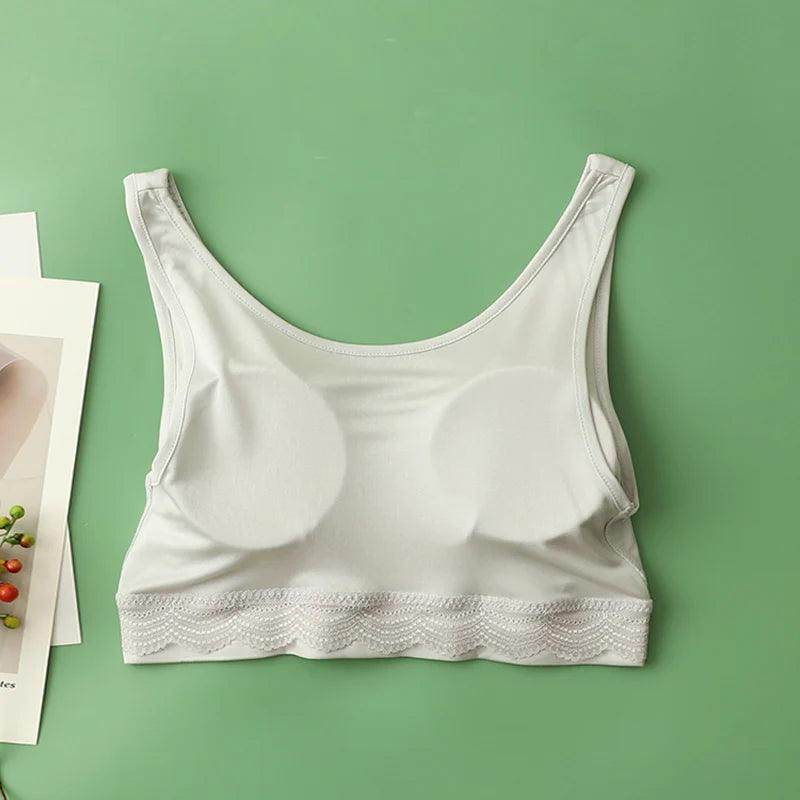 Silk Bra - Cup Front Closure Natural Silk Lining Wire Free - LANI SILK 