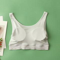 Silk Bra Full Tank Front Natural Lining Wire Thin Padding Intimates