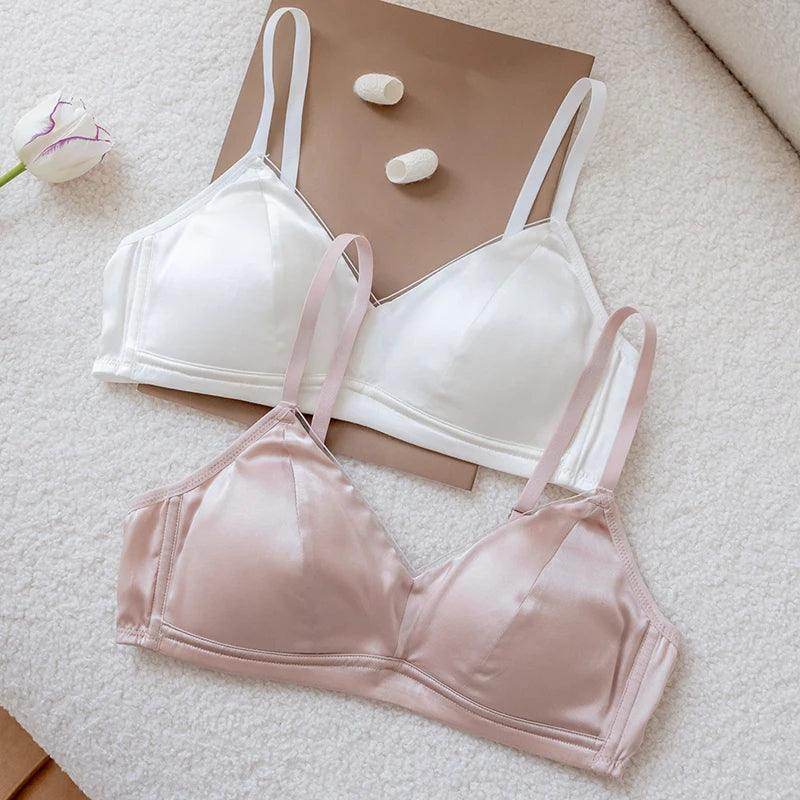 Silk Bra - Wireless Padded Soft Everyday Comfort - LANI SILK 