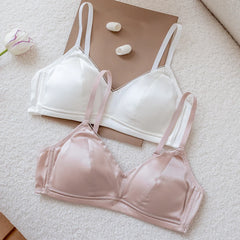 Silk Bra Women's Padded Super Soft Lightly Lined Comfort Everyday