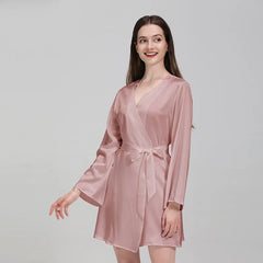 100% Mulberry Silk Nightwear – Luxury Robe & Bridal Gift