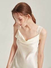 Silk Nightgown - Straps Elegant Lace Sleepwear 2025 Women