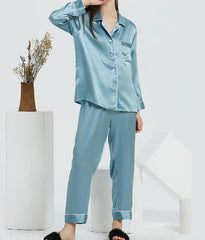 Silk Pajamas - 100% Real Silk Summer Thin Sleepwear