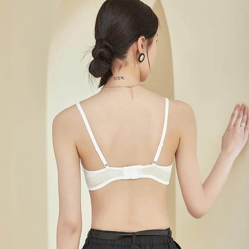 Silk Bra - Wireless Padded V Neck Sexy Everyday Lingerie - LANI SILK 
