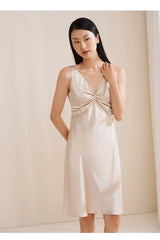 Silk Nightgown - Sexy Backless Sling Sleepwear 2025