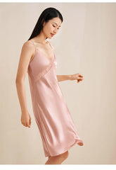 Silk Nightgown - Elegant Style Spaghetti Straps Summer 2025