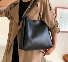 Tote Bag Fashion Leather Tend Simple Large High Capacity Shoulder