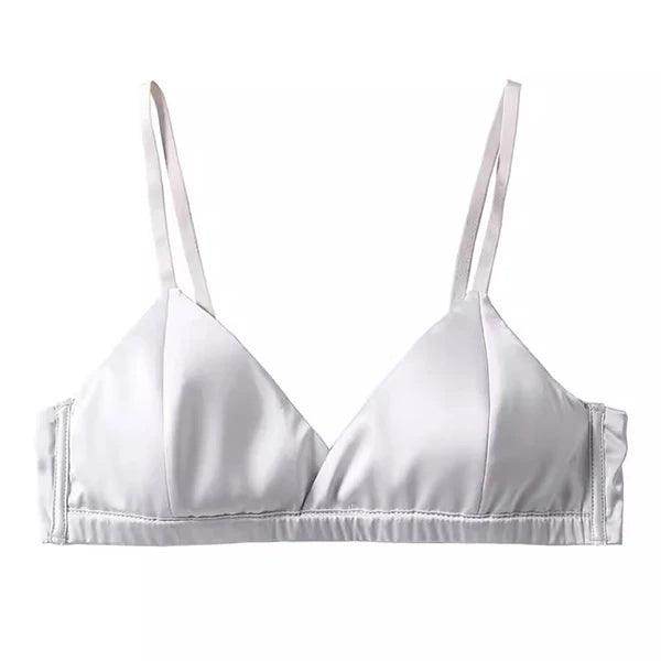Silk Bra - Wire Free Push Up Bralett Lightly Lined Comfortable - LANI SILK 