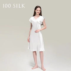 Silk Nightgown - Solid Casual & Elegant Sleepwear