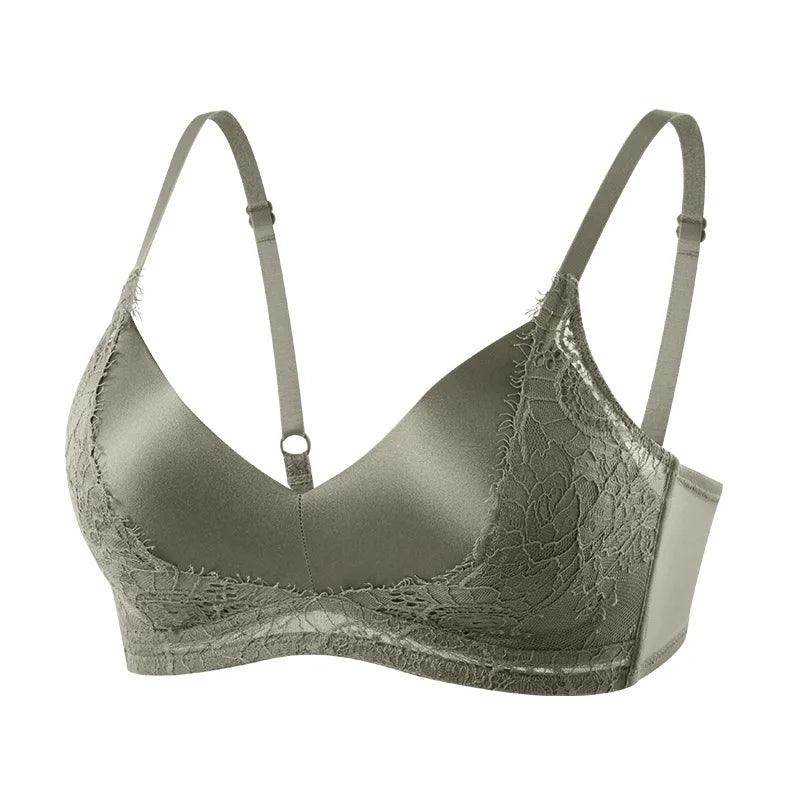 Silk Bra - Wire Free Lace Padded Intimates - LANI SILK 