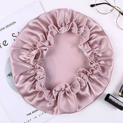 Silk Bonnets Night Sleeping Cap Hats Hair Wrap Elastic Band