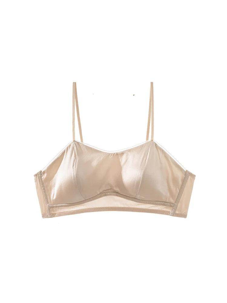 Silk Bra - Wire Free Lace Padded Comfortable Intimates - LANI SILK 