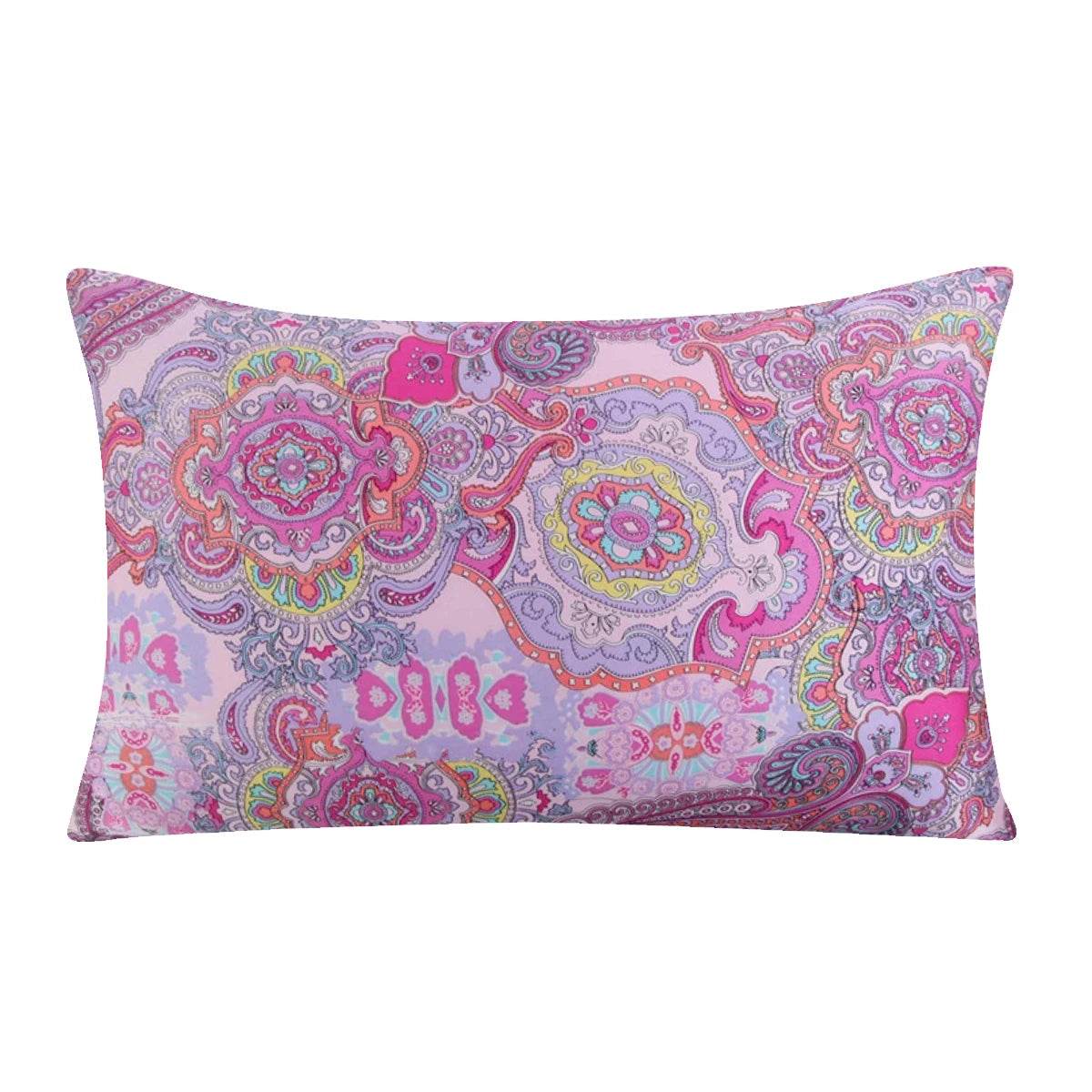 Silk Pillowcases - Floral Print Zipper Closure Standard Size - LANI SILK 