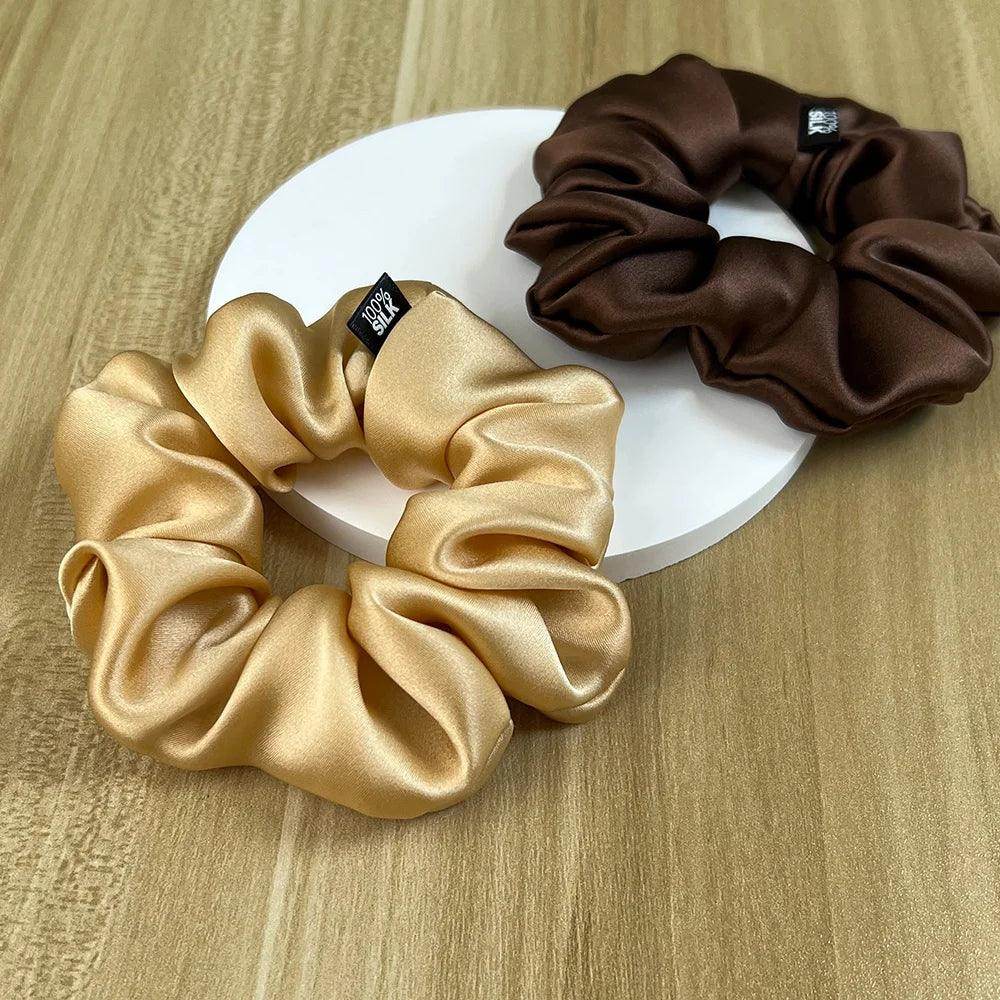 Silk Scrunchies - Hair Ties Elastic Gentle Holders - LANI SILK 