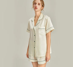 Silk Pajamas For Women Short Pants Spring Summer Sleepwear