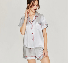 Silk Pajamas For Women Short Pants Spring Summer Sleepwear