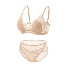 Silk Bra Set - 100% Real Silk Lining Wire-Free Thin Cup 2025