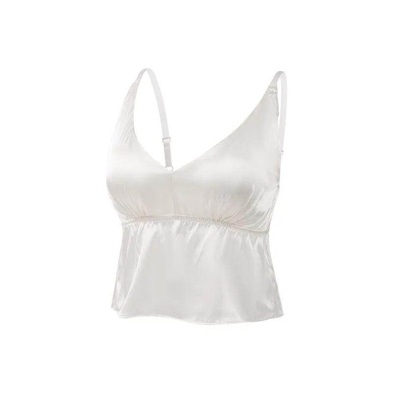 Silk Bra - Wire Free Thin Padded Camisole - LANI SILK 