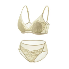 Silk Bra Set - 100% Real Silk Lining Wire-Free Thin Cup 2025