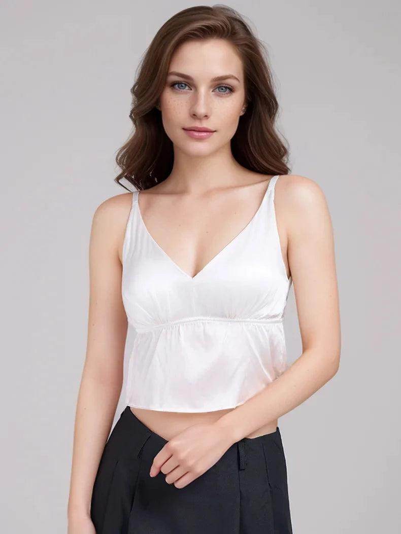Silk Bra - Wire Free Thin Padded Camisole - LANI SILK 