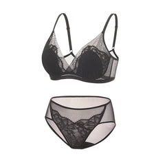 Silk Bra Set - 100% Real Silk Lining Wire-Free Thin Cup 2025