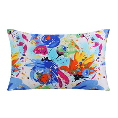 Silk Pillowcases - Floral Print Zipper Closure Standard Size