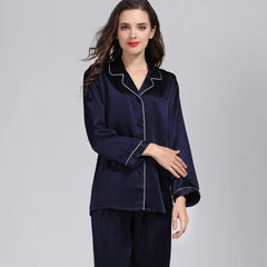 Silk Pajamas - Long Sleeve Two Piece Set For All Seasons
