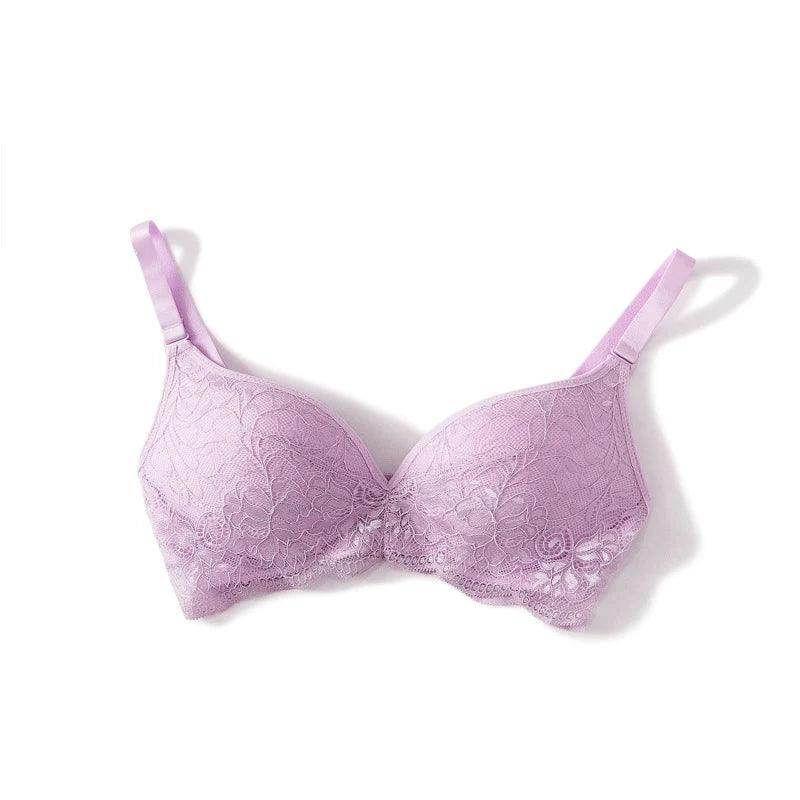 Silk Bra - 100% Natural Silk Lace Push Up Wire Free Thin Padding - LANI SILK 