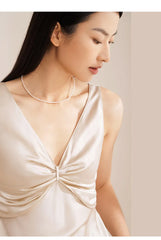 Silk Nightgown - Sexy Backless Sling Sleepwear 2025