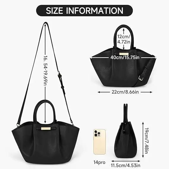 Tote Bag Luxury Trend High PU Leather Simple Designer Woman