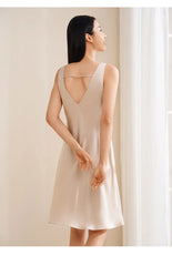 Silk Nightgown - Sexy Backless Sling Sleepwear 2025