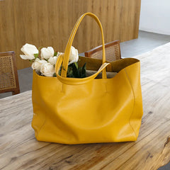 Tote Bag Simple and Stylish Soft Leather for Women