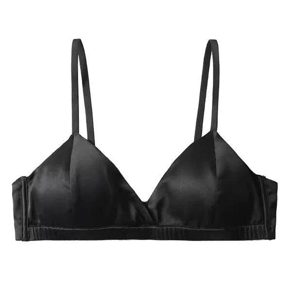 Silk Bra - Wire Free Push Up Bralett Lightly Lined Comfortable - LANI SILK 