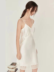 Silk Nightgown - Hem Elegant & Skin-Friendly Sleepwear