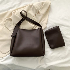 Tote Bag Fashion Leather Tend Simple Large High Capacity Shoulder