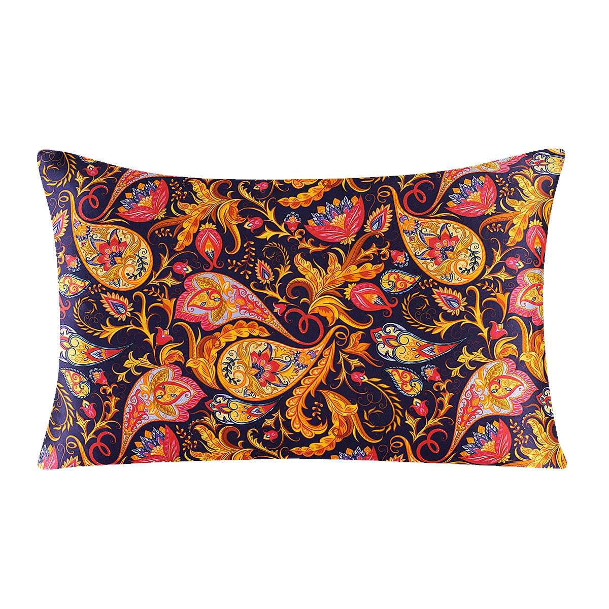 Silk Pillowcases - Floral Print Zipper Closure Standard Size - LANI SILK 