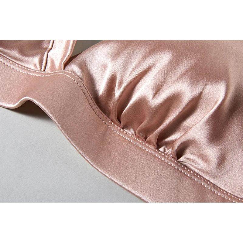 Silk Bra - Wireless Bralette Lightly Lined Padded - LANI SILK 