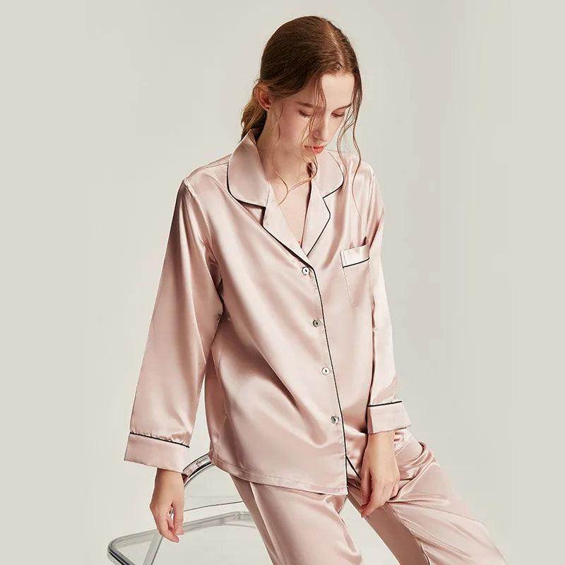 Silk Pajamas - Long Sleeve Simple & Elegant Homewear - LANI SILK 