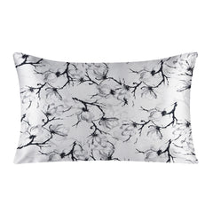 Silk Pillowcases - Floral Print Zipper Closure Standard Size