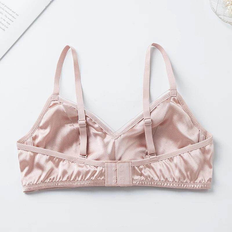 Silk Bra - Wire Free Thin Mold Cup Comfortable Underwear - LANI SILK 