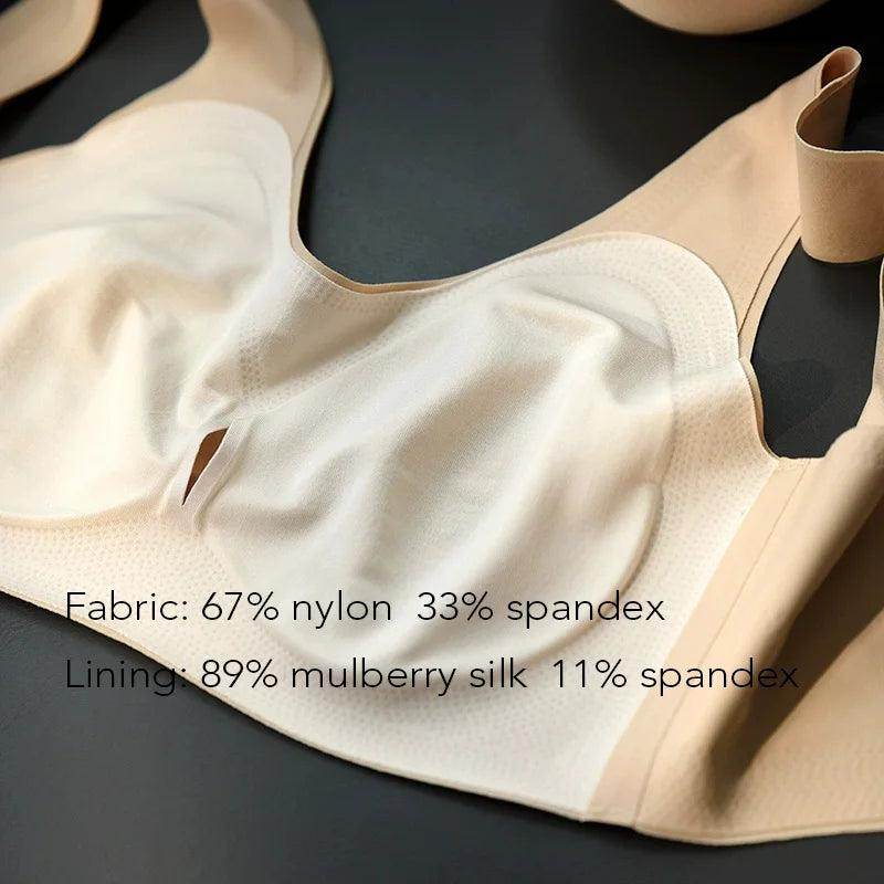 Silk Bra - Wireless Seamless With Removable Pads - LANI SILK 