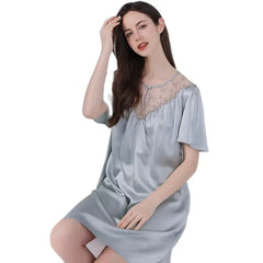 Silk Nightgown - Elegant Fashion Spring for Women 