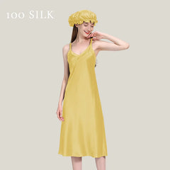 Silk Nightgown - Elegant Casual Suspender Sleepwear Breathable