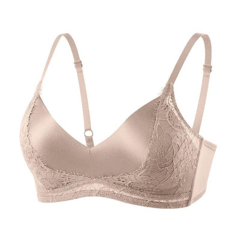 Silk Bra - Wire Free Lace Padded Intimates - LANI SILK 
