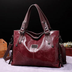 Tote Bag Fashion Casual Soft Leather Vintage Shoulder