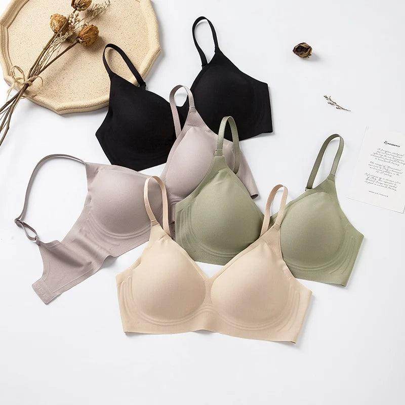 Silk Bra - Cups Seamless Wire Natural Lining Thin Padding - LANI SILK 