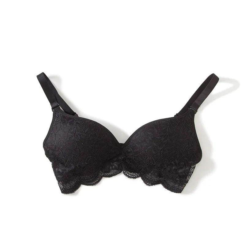 Silk Bra - 100% Natural Silk Lace Push Up Wire Free Thin Padding - LANI SILK 