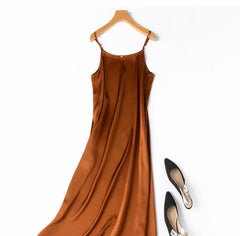 Silk Dress for Women Spring Summer Sexy Sling