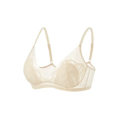 Silk Bra Set - 100% Real Silk Lining Wire-Free Thin Cup 2025