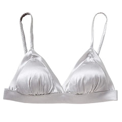 Silk Bra Triangle Cups Removable Padded Lightly Lined Everyday